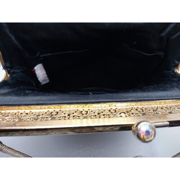 Vtg Early 1900's Style FLORAL Petit Point Needlepoint Embroidered Beaded Purse - Picture 11 of 11